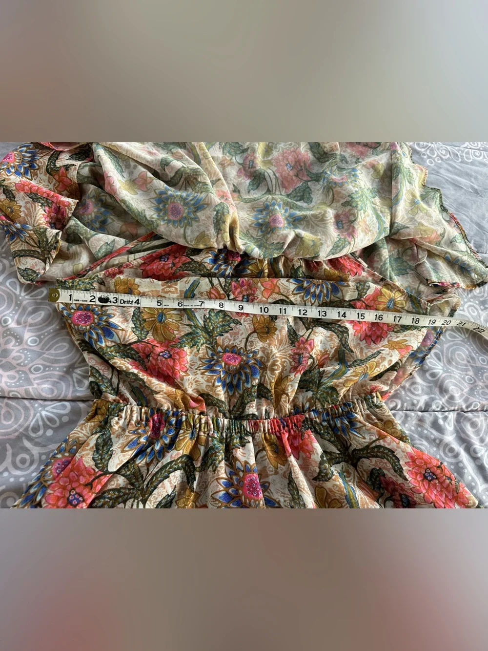 Show Me Your MuMu Women’s Floral Tiered Romper Shorts in Pink, Blue, Brown